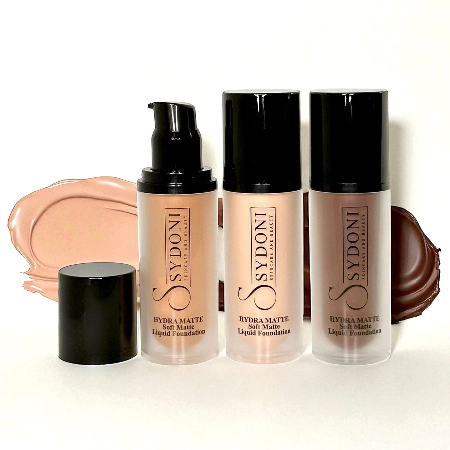 SYDONI HYDRA MATTE SOFT MATTE LIQUID FOUNDATION – Hydration Meets Matte Perfection 1.1 FL. OZ. (24 SHADES)
